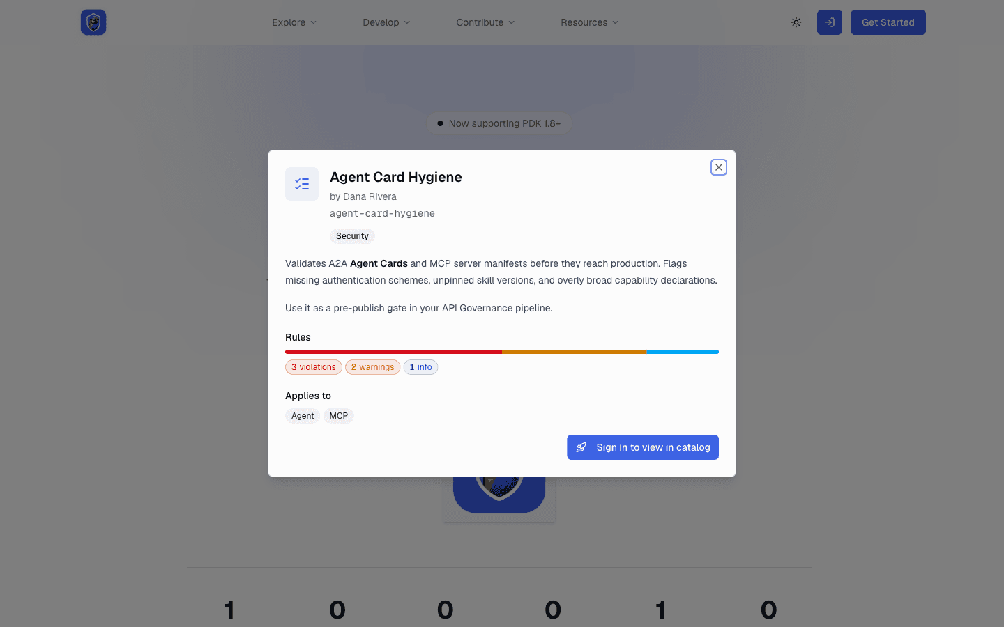 The public page for a community ruleset, opened without signing in